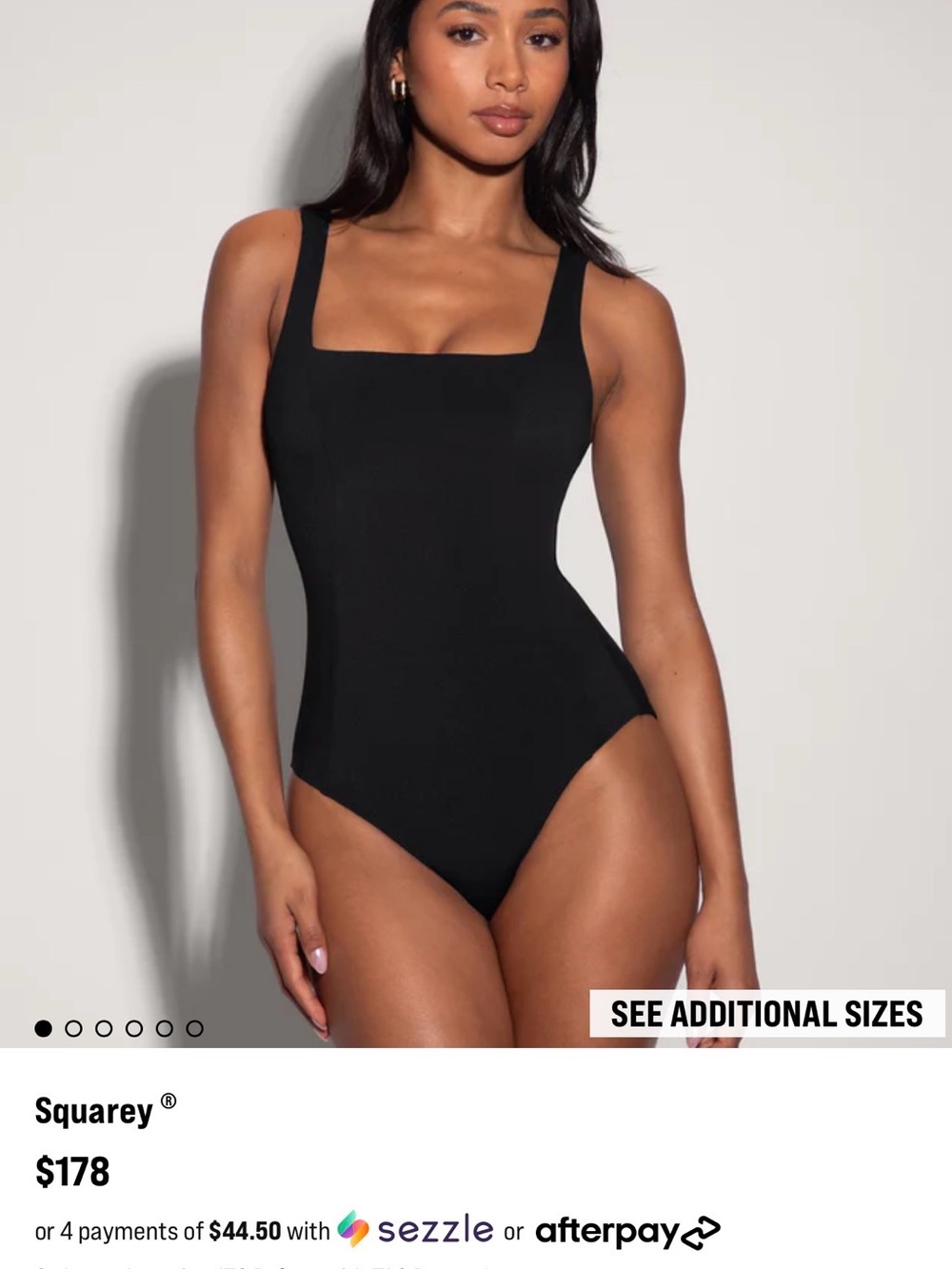 TA3 Square-Neck One-Piece Swimsuit (HOT PINK)